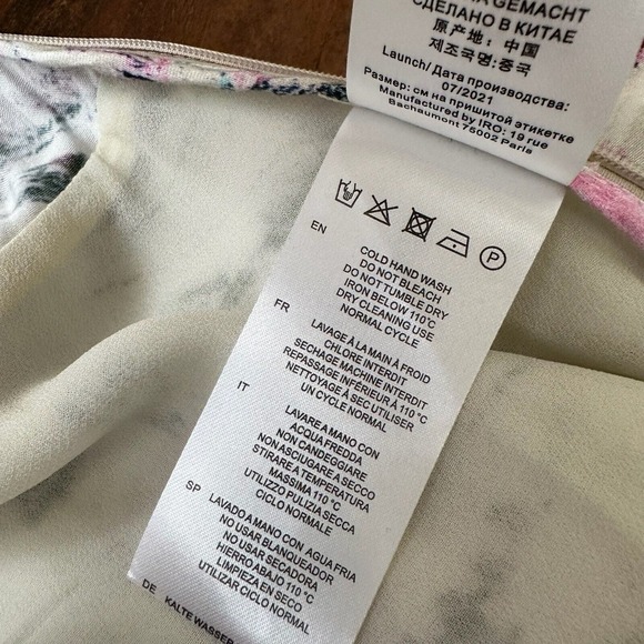 NWT IRO Kevals Printed One-Shoulder Mini Dress in Beige Multicolor - Picture 13 of 15